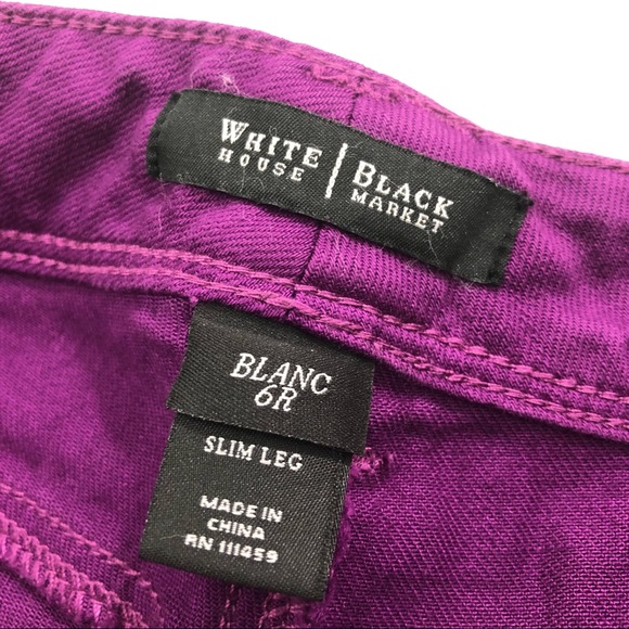 White House Black Market Slim Fit Purple Jeans - Picture 4 of 6